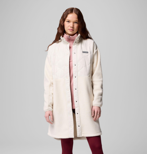 Женская удлинённая флисовая куртка Columbia 1159861811 (Молочный L)