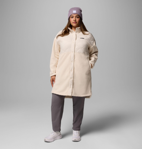 Женская удлинённая флисовая куртка Columbia 1159861811 (Молочный L)