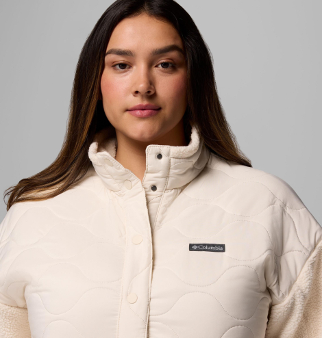 Женская удлинённая флисовая куртка Columbia 1159861811 (Молочный L)