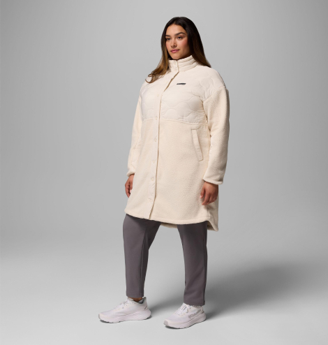 Женская удлинённая флисовая куртка Columbia 1159861811 (Молочный L)