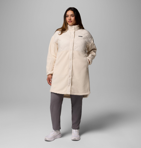 Женская удлинённая флисовая куртка Columbia 1159861811 (Молочный L)
