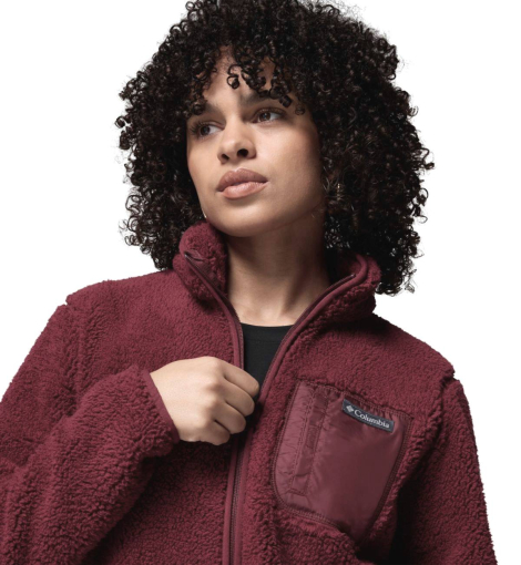 Жіноча куртка зі штучного хутра Columbia 1159863374 (Бордовий S)