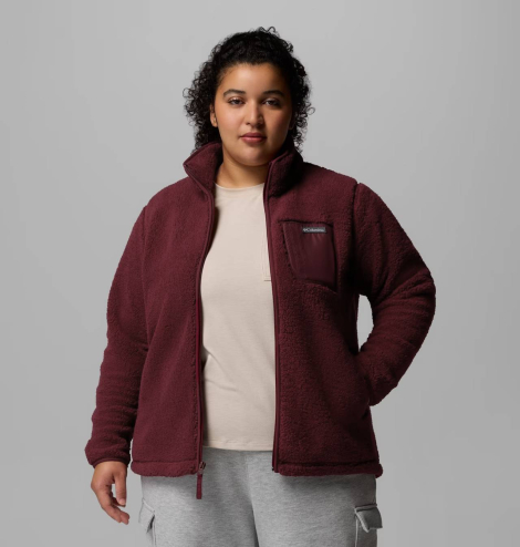 Жіноча куртка зі штучного хутра Columbia 1159863374 (Бордовий S)