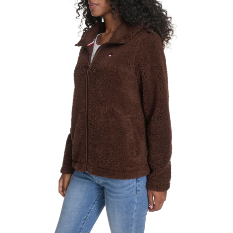 Куртка из шерпы Tommy Hilfiger с капюшоном 1159863956 (Коричневый XL)