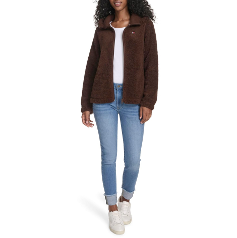 Куртка из шерпы Tommy Hilfiger с капюшоном 1159863956 (Коричневый XL)