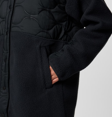 Женская удлинённая флисовая куртка Columbia 1159864564 (Черный XXL)
