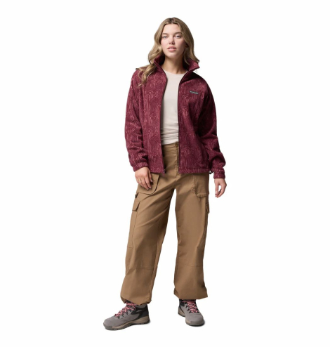 Жіноча флісова куртка Columbia 1159887814 (Бордовий XL)