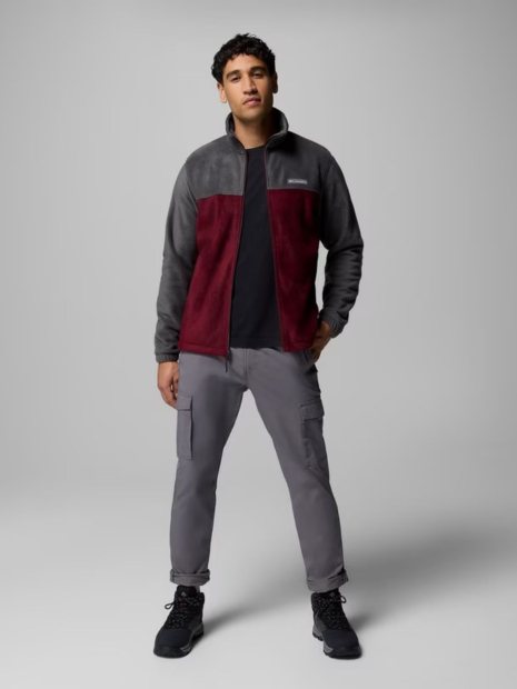 Мужская флисовая куртка Columbia 1160776675 (Красный/Серый XXL)