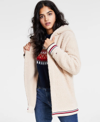 Женская меховая куртка Tommy Hilfiger шерпа 1159838619 (Белый XXL)