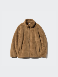 Куртка на молнии UNIQLO из искусственного меха 1159846125 (Коричневый S)