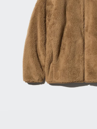 Куртка на молнии UNIQLO из искусственного меха 1159846125 (Коричневый S)