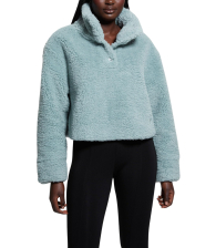 Женская меховая куртка Guess на пуговицах 1159850193 (Голубой L)