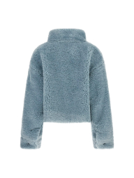 Женская меховая куртка Guess на пуговицах 1159850193 (Голубой L)