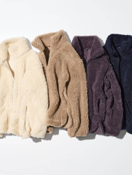 Куртка на молнии UNIQLO из искусственного меха 1159851472 (Коричневый XL)