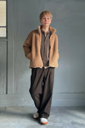 Куртка на молнии UNIQLO из искусственного меха 1159851472 (Коричневый XL)