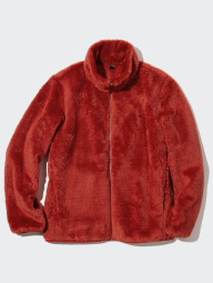 Куртка на молнии UNIQLO из искусственного меха 1159854279 (Красный M)