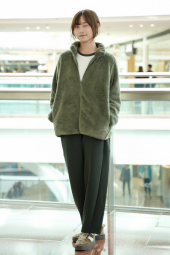 Куртка на блискавці UNIQLO зі штучного хутра 1159854766 (Зелений M)