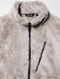 Хутряна куртка Uniqlo на блискавці 1159855351 (Бежевий XXL)