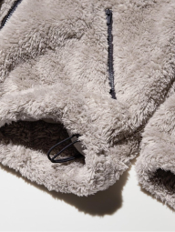 Хутряна куртка Uniqlo на блискавці 1159855351 (Бежевий XXL)