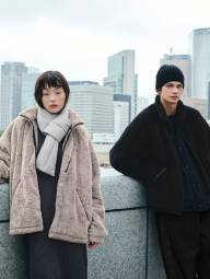 Хутряна куртка Uniqlo на блискавці 1159855351 (Бежевий XXL)