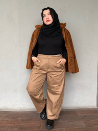 Куртка на молнии UNIQLO из искусственного меха 1159855561 (Коричневый S)