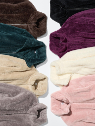 Куртка на молнии UNIQLO из искусственного меха 1159855787 (Коричневый L)