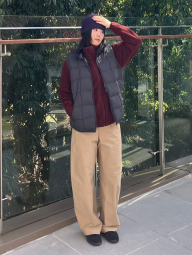 Флисовая куртка на молнии UNIQLO 1159855932 (Бордовый XXL)