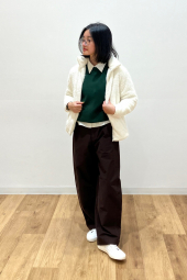 Куртка на молнии UNIQLO из искусственного меха 1159858361 (Молочный XXL)