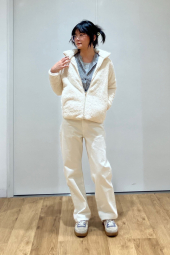 Куртка на молнии UNIQLO из искусственного меха 1159858361 (Молочный XXL)