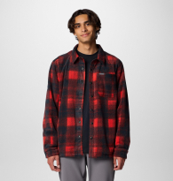 Чоловіча флісова куртка-сорочка Columbia в клітинку 1159860472 (Чорний/Червоний 2X)