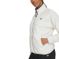 Женская куртка из экомеха Tommy Hilfiger на молнии 1159861621 (Молочный L)