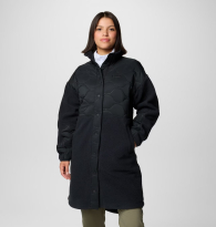 Женская удлинённая флисовая куртка Columbia 1159864564 (Черный XXL)