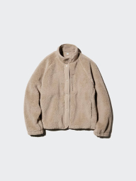 Куртка из искусственного меха Uniqlo на кнопках 1159865281 (Бежевый S)