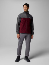 Мужская флисовая куртка Columbia 1160776675 (Красный/Серый XXL)