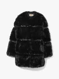 Шуба зі штучного хутра Michael Kors 1163077485 (Чорний L)