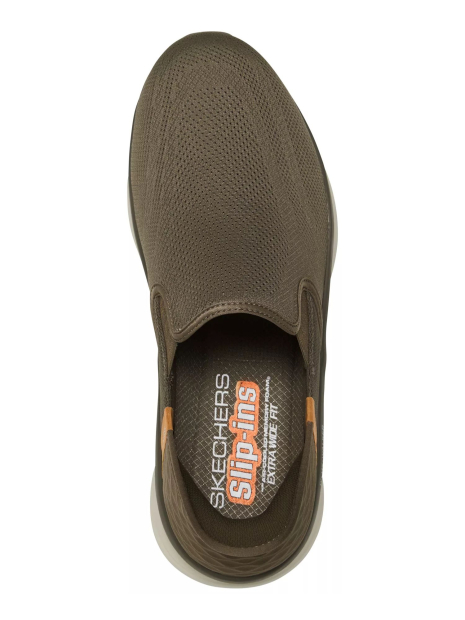 Мужские слипоны Skechers D'Lux Walker - Orford 46 (12 US) 31 см Коричневый 1159841297