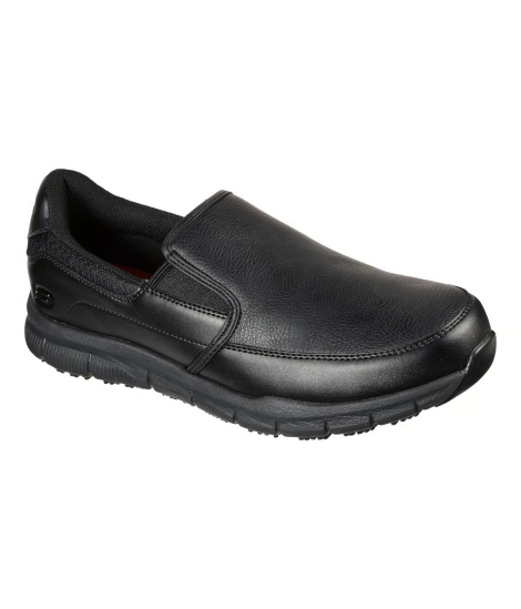 Мужские слипоны Nampa Groton Skechers из экокожи 42,5 (9,5 US) 28 см Черный 1159842453