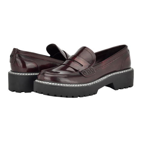 Жіночі лофери Suzie Calvin Klein з екошкіри 40 (9,5 US) 26 см Бордовий 1159843282