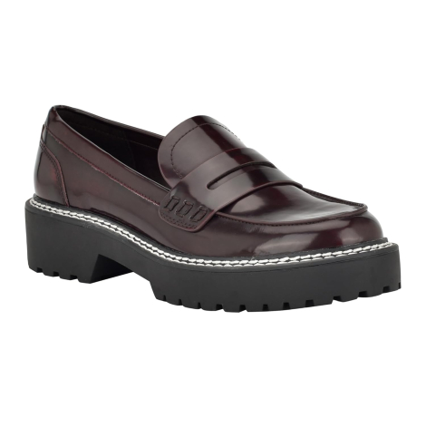 Жіночі лофери Suzie Calvin Klein з екошкіри 40 (9,5 US) 26 см Бордовий 1159843282