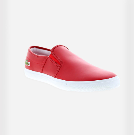 Мужские кожаные слипоны Lacoste 47 (13 US) 30,5 см Красный 1159848076