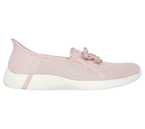 Женские слипоны Skechers с декоративной шнуровкой 36,5 (6,5 US) 23,5 см Розовый 1159849687