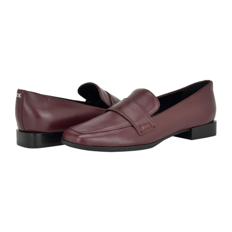 Женские кожаные лоферы Tadyn Calvin Klein 38 (7,5 US) 25 см Бордовый 1159850282