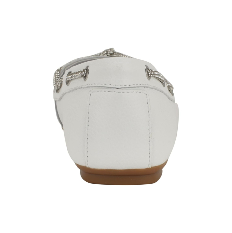 Женские кожаные лоферы Guess с бантиком из страз 39,5 (9 US) 26 см Белый 1159854361