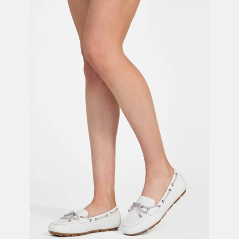 Женские кожаные лоферы Guess с бантиком из страз 39,5 (9 US) 26 см Белый 1159854361