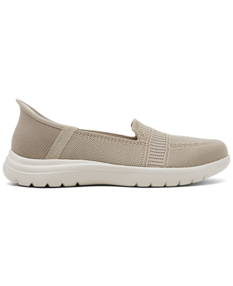 Женские мокасины Skechers слипоны 37 (7 US) 24 см Бежевый 1159865065