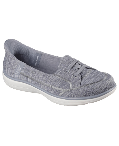 Жіночі мокасини Skechers сліпони 36,5 (6,5 US) 23,5 см Сірий 1159942920