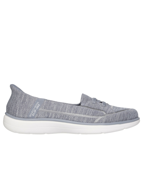 Жіночі мокасини Skechers сліпони 36,5 (6,5 US) 23,5 см Сірий 1159942920