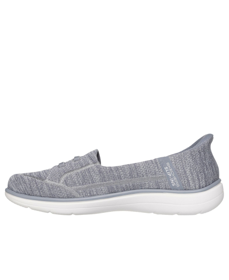 Жіночі мокасини Skechers сліпони 36,5 (6,5 US) 23,5 см Сірий 1159942920