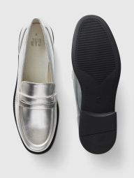 Женские лоферы GAP 40 (9 US) 26 см Серебристый 1159839699
