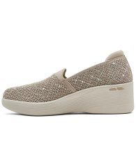 Женские мокасины Martha Stewart x Skechers слипоны со стразами 37,5 (7,5 US) 24,5 см Бежевый 1159839756